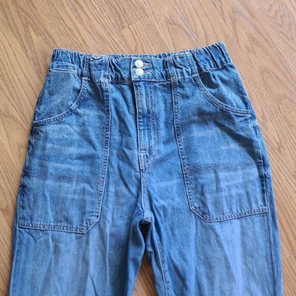 VERONICA BEARD ARYA STRAIGHT HIGH RISE CROP CARGO PANTS UTILITY ELASTIC WAIST 29 - Picture 3 of 8